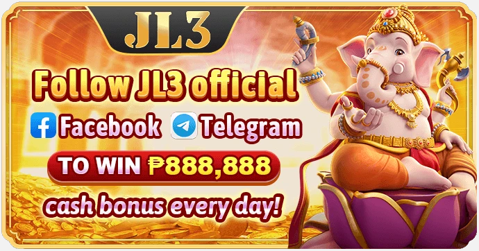 JL3 follow official Facebook and Telegram — daily cash bonus draw
