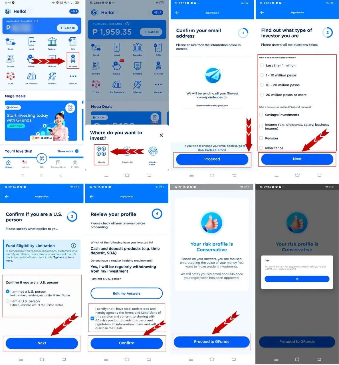 GCash GInvest GFunds upgrade steps